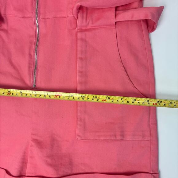 BCBGeneration Coral Tie-Waist Utility Romper Sz XS – Short Sleeve Jumpsuit NWOT - Picture 7 of 13